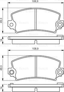 BOSCH 0 986 495 270 - Гальмівні колодки, дискові гальма autocars.com.ua