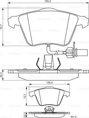 BOSCH 0 986 495 272 - ДИСКОВI КОЛОДКИ ПЕРЕДНI PREMIUM2 autocars.com.ua