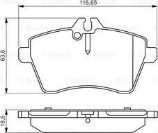 BOSCH 0 986 495 273 - Гальмівні колодки, дискові гальма autocars.com.ua