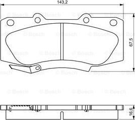 BOSCH 0 986 495 302 - Гальмівні колодки, дискові гальма autocars.com.ua