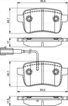 BOSCH 0 986 495 305 - Гальмівні колодки, дискові гальма autocars.com.ua