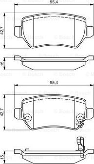 BOSCH 0 986 495 319 - ДИСКОВI КОЛОДКИ ЗАДНI PREMIUM2 autocars.com.ua