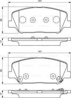 BOSCH 0 986 495 337 - Тормозные колодки, дисковые, комплект autodnr.net