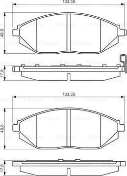 BOSCH 0 986 495 349 - Гальмівні колодки, дискові гальма autocars.com.ua