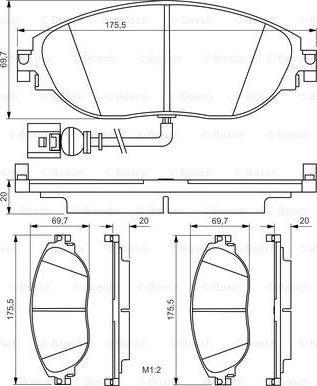 BOSCH 0 986 495 350 - Тормозные колодки, дисковые, комплект avtokuzovplus.com.ua