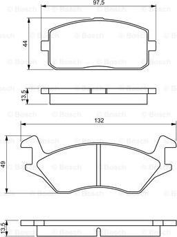 BOSCH 0 986 495 361 - Гальмівні колодки, дискові гальма autocars.com.ua