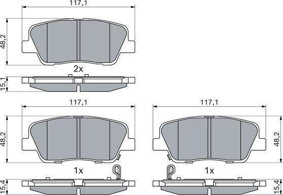 BOSCH 0 986 495 370 - Гальмівні колодки, дискові гальма autocars.com.ua