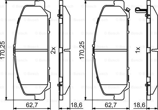 BOSCH 0 986 495 375 - Тормозные колодки, дисковые, комплект avtokuzovplus.com.ua