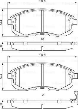 BOSCH 0 986 495 379 - Гальмівні колодки, дискові гальма autocars.com.ua