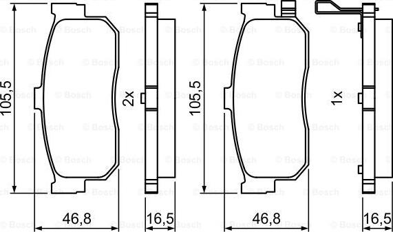 BOSCH 0 986 495 387 - Гальмівні колодки, дискові гальма autocars.com.ua