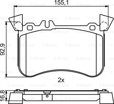 BOSCH 0 986 495 398 - Тормозные колодки, дисковые, комплект avtokuzovplus.com.ua