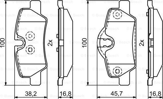 BOSCH 0 986 495 400 - Тормозные колодки, дисковые, комплект avtokuzovplus.com.ua