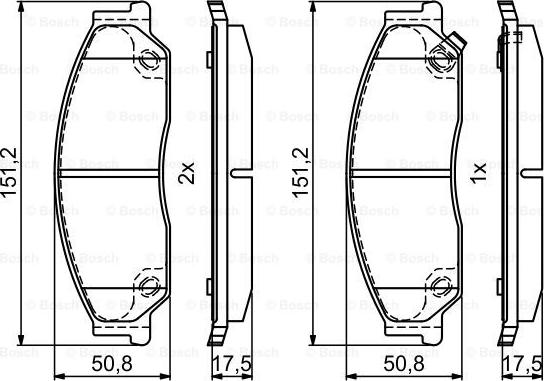 BOSCH 0 986 495 402 - Гальмівні колодки, дискові гальма autocars.com.ua