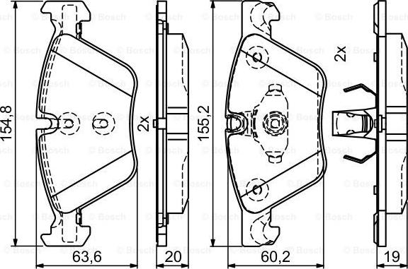 BOSCH 0 986 495 408 - Гальмівні колодки, дискові гальма autocars.com.ua