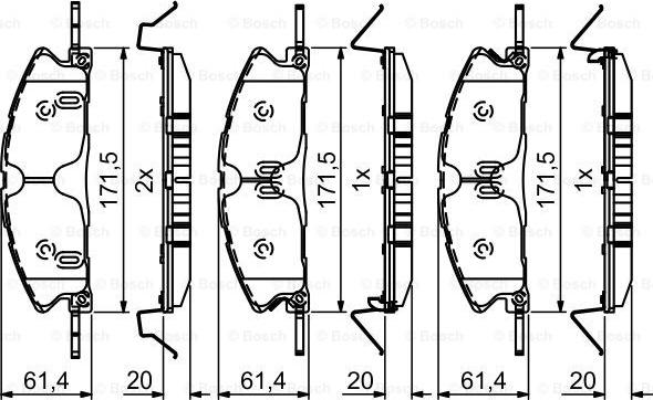 BOSCH 0 986 495 409 - Тормозные колодки, дисковые, комплект avtokuzovplus.com.ua