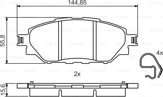 BOSCH 0 986 495 425 - Гальмівні колодки, дискові гальма autocars.com.ua