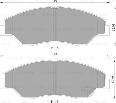 BOSCH 0 986 505 000 - Гальмівні колодки, дискові гальма autocars.com.ua