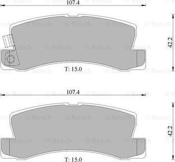 BOSCH 0 986 505 075 - Гальмівні колодки, дискові гальма autocars.com.ua