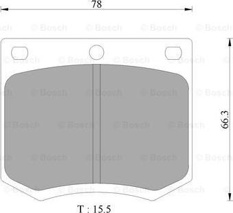 BOSCH 0 986 505 284 - Гальмівні колодки, дискові гальма autocars.com.ua