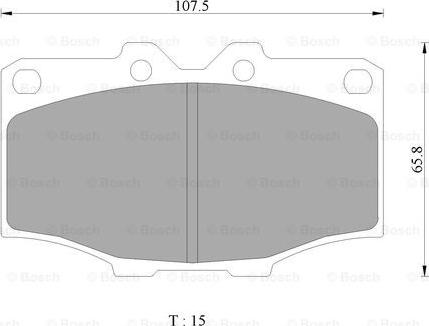 BOSCH 0 986 505 311 - Гальмівні колодки, дискові гальма autocars.com.ua