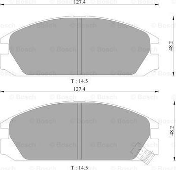 BOSCH 0 986 505 357 - Гальмівні колодки, дискові гальма autocars.com.ua