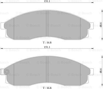 BOSCH 0 986 505 382 - Гальмівні колодки, дискові гальма autocars.com.ua