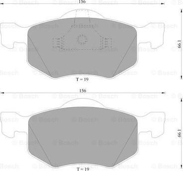 BOSCH 0 986 505 400 - Гальмівні колодки, дискові гальма autocars.com.ua