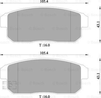 BOSCH 0 986 505 407 - Тормозные колодки, дисковые, комплект autodnr.net