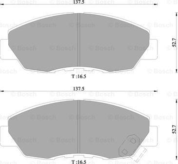 BOSCH 0 986 505 627 - Гальмівні колодки, дискові гальма autocars.com.ua