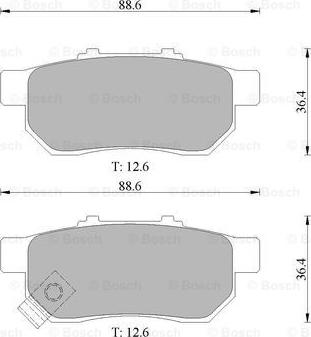 BOSCH 0 986 505 639 - Тормозные колодки, дисковые, комплект autodnr.net