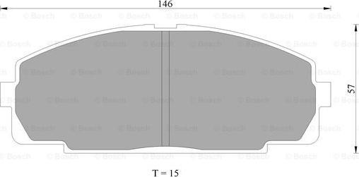 BOSCH 0 986 505 666 - Тормозные колодки, дисковые, комплект avtokuzovplus.com.ua