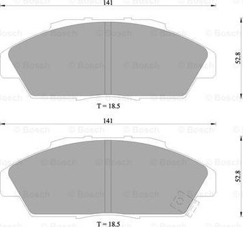 BOSCH 0 986 505 711 - Тормозные колодки, дисковые, комплект avtokuzovplus.com.ua