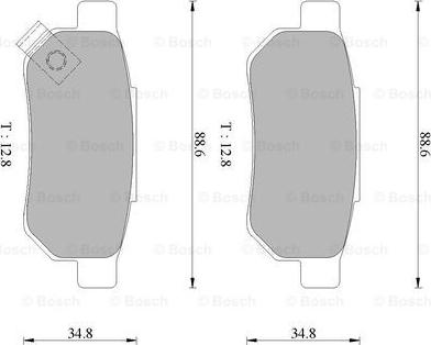 BOSCH 0 986 505 909 - Гальмівні колодки, дискові гальма autocars.com.ua