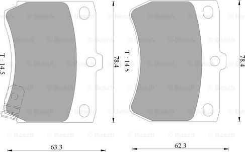 BOSCH 0 986 505 930 - Гальмівні колодки, дискові гальма autocars.com.ua