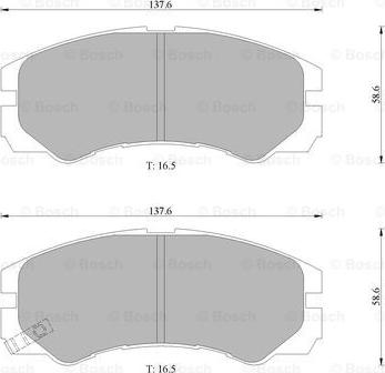 BOSCH 0 986 505 961 - Тормозные колодки, дисковые, комплект avtokuzovplus.com.ua