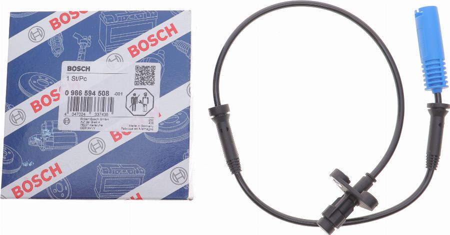 BOSCH 0 986 594 508 - Датчик ABS, частота вращения колеса autodnr.net