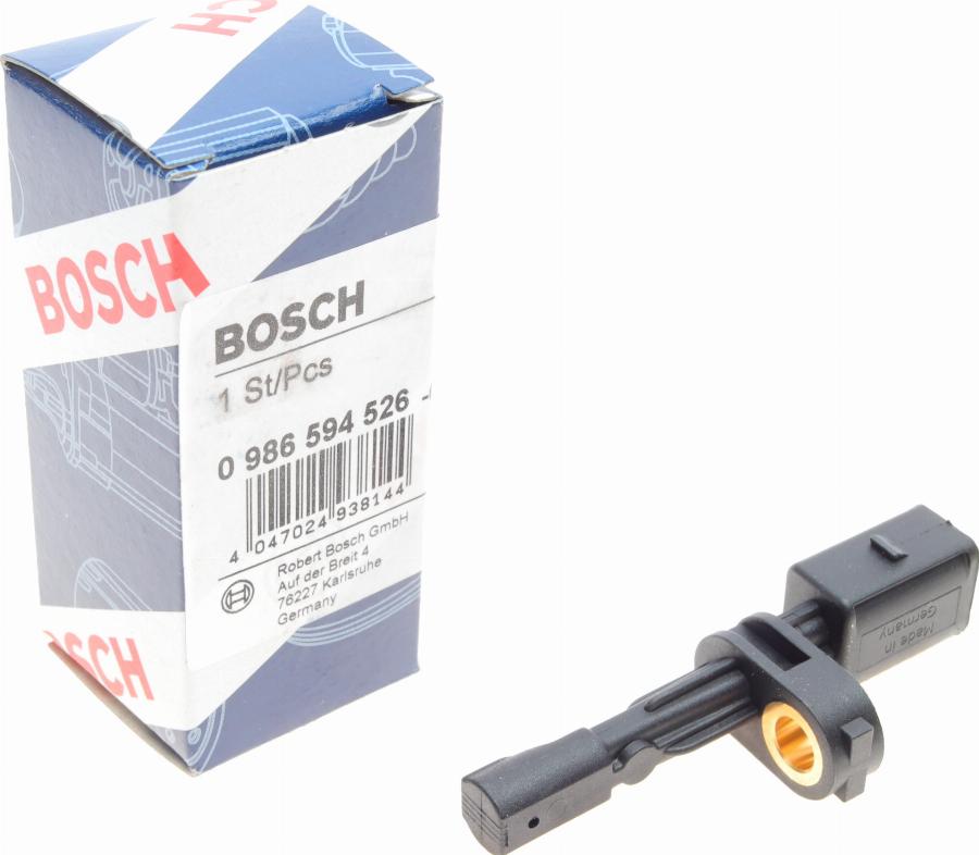 BOSCH 0 986 594 526 - Датчик ABS, частота вращения колеса avtokuzovplus.com.ua