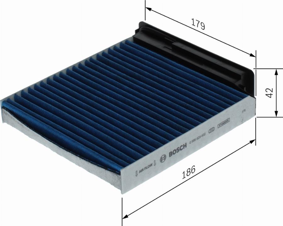 BOSCH 0 986 628 602 - Фильтр воздуха в салоне autodnr.net