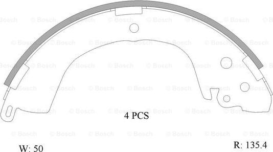 BOSCH 0 986 AB0 006 - Комплект тормозных колодок, барабанные avtokuzovplus.com.ua