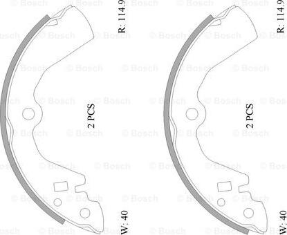 BOSCH 0 986 AB0 042 - Комплект тормозных колодок, барабанные autodnr.net