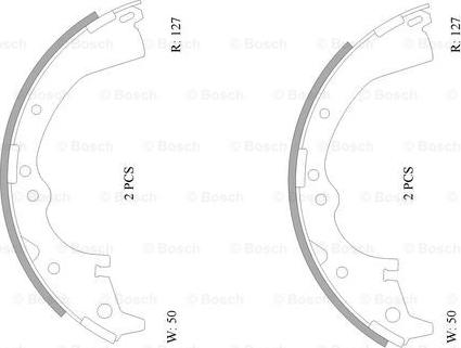 BOSCH 0 986 AB0 068 - Комплект гальм, барабанний механізм autocars.com.ua