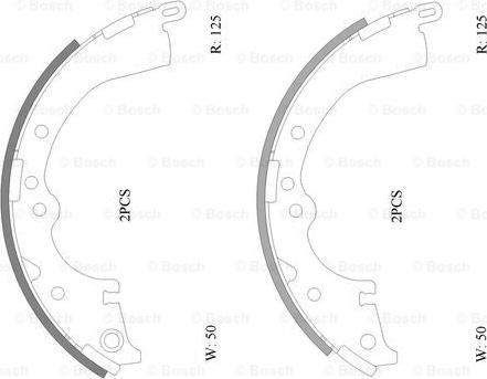 BOSCH 0 986 AB0 116 - Комплект тормозных колодок, барабанные avtokuzovplus.com.ua