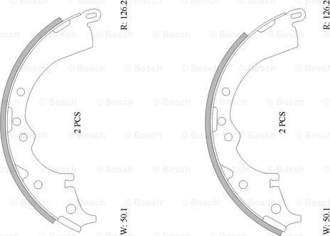 BOSCH 0 986 AB0 117 - Комплект гальм, барабанний механізм autocars.com.ua