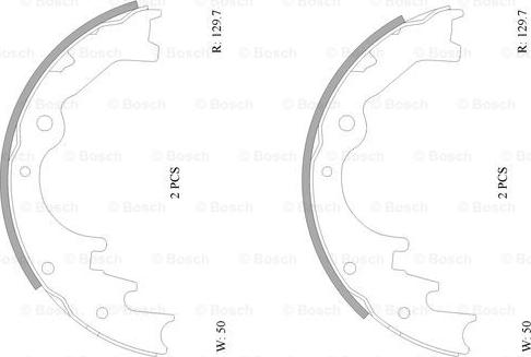 BOSCH 0 986 AB0 158 - Комплект гальм, барабанний механізм autocars.com.ua