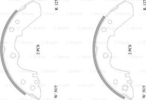 BOSCH 0 986 AB0 192 - Комплект тормозных колодок, барабанные avtokuzovplus.com.ua