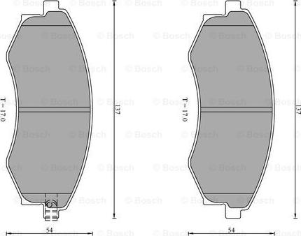 BOSCH 0 986 AB0 205 - Тормозные колодки, дисковые, комплект avtokuzovplus.com.ua