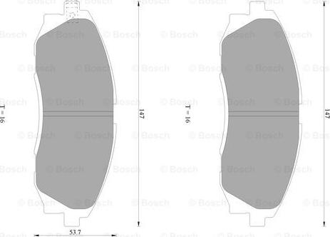 BOSCH 0 986 AB1 046 - Тормозные колодки, дисковые, комплект avtokuzovplus.com.ua