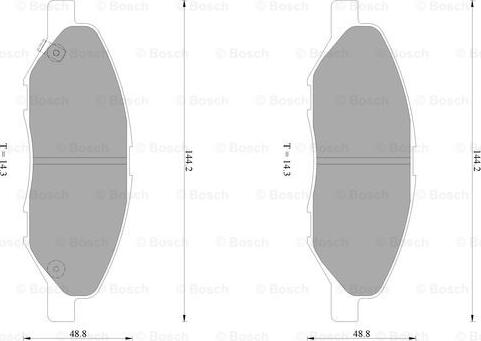 BOSCH 0 986 AB1 077 - Гальмівні колодки, дискові гальма autocars.com.ua