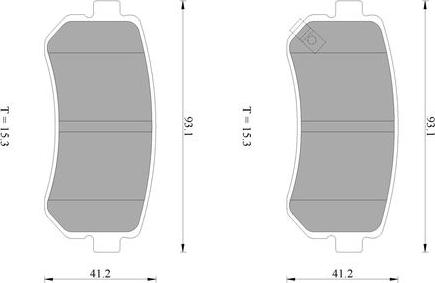 BOSCH 0 986 AB1 155 - Гальмівні колодки, дискові гальма autocars.com.ua