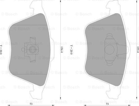 BOSCH 0 986 AB1 190 - Тормозные колодки, дисковые, комплект autodnr.net